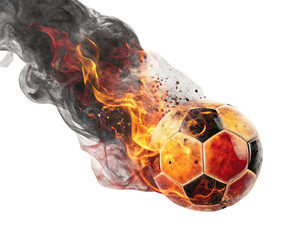 soccer ball in fire