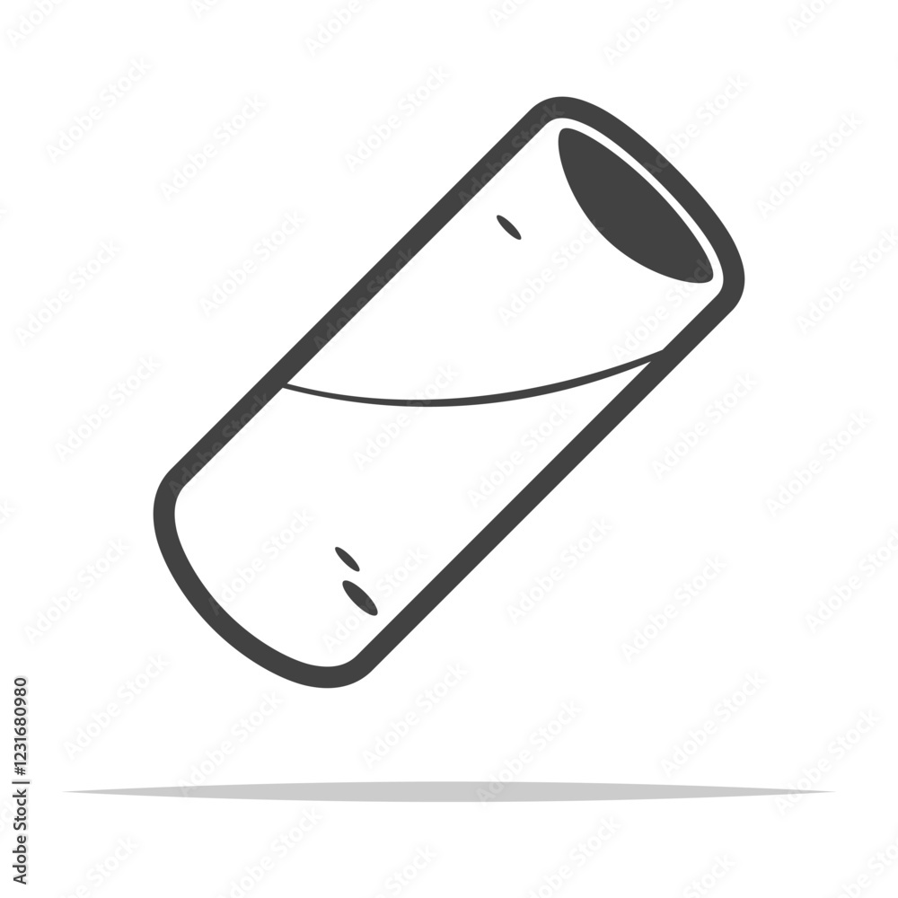 Canvas Prints empty toilet paper roll icon transparent vector isolated