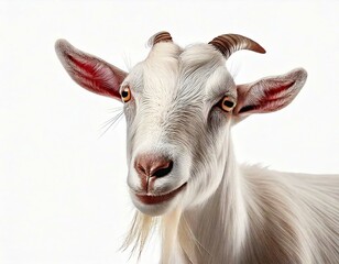 Fototapeta premium White goat isolated on white background 