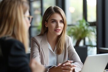 Businesspeople having a meeting in office. Executive hr recruiter having job interview