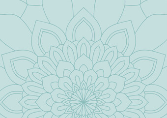 Green soft art pattern flower mandala background