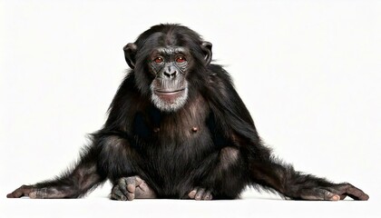 Naklejka premium Young Chimpanzee, Simia troglodytes, 5 years old,