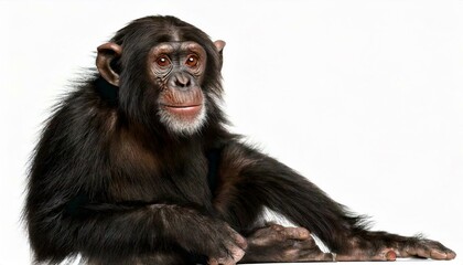 Naklejka premium Young Chimpanzee, Simia troglodytes, 5 years old,