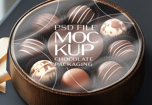 Premium Chocolate Box Packaging Mockup for Design and Branding Projects