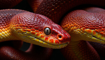 Obraz premium close up of a red snake