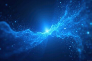 Deep blue glowing energy field, swirling particles, particles, magic, blue