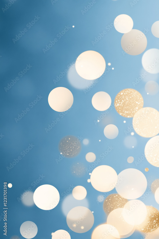 Aufkleber A minimal gradient blueprint featuring a sprinkling of metallic gold micro-particles gently fading into the calming blues, evoking high-end aesthetics,