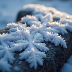 Captivating Frosty Patterns Abstract Art on Natural Stone