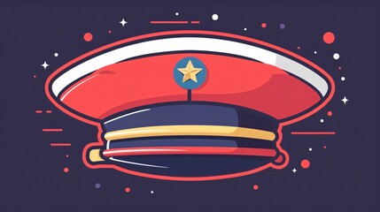 Nautical Captain Hat Vector Design for Graphic Projects and Illustrations