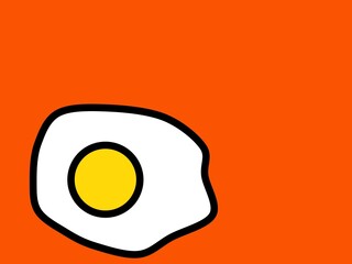 目玉焼き、かわいいイラスト