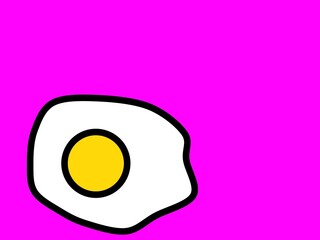 目玉焼き、かわいいイラスト