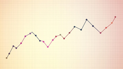 An elegant line graph showing clear trends over time, with smooth lines in various colors for comparison. Data points are marked along the line, set against a subtle grid for better visualization.
