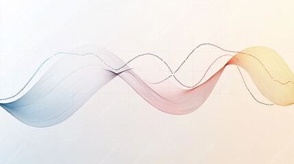 Obraz premium An elegant line graph showing clear trends over time, with smooth lines in various colors for comparison. Data points are marked along the line, set against a subtle grid for better visualization.