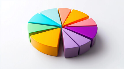 Obraz premium A modern, clean illustration of a bar graph with rising vibrant bars symbolizing growth. Simple background with clear axis labels and subtle shadows enhances clarity and focus on data.