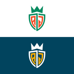 AG GA letter logo set design