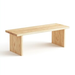 Simple Wooden Bench for Minimalist Home Interior Decor