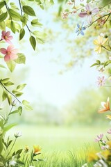 Obraz premium Springtime Floral Meadow Beauty