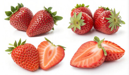 Group of fresh strawberries