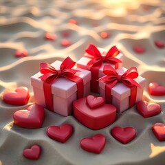 Captivating Collection Romantic Gifts Glowing in Soft Sandlight