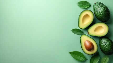 Fresh Avocados: Green Goodness Flat Lay