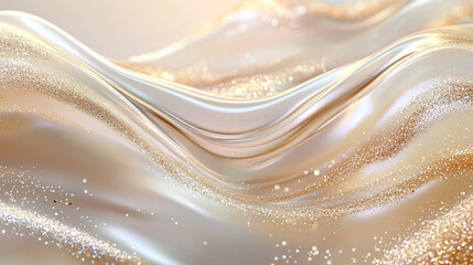 Modern luxury acrylic shiny bokeh glitters background, fresh and crystal clear geometric curved fluid liquid background, A background with dots on a wave geometric lines, glitters or bokeh background.