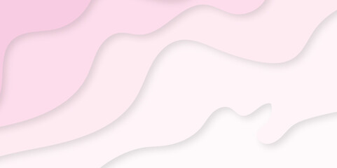 Abstract wave line paper cut background. Wavy pink layers. 3D abstract paper art style, use for flyers and brochure. vector art background banner texture.	
