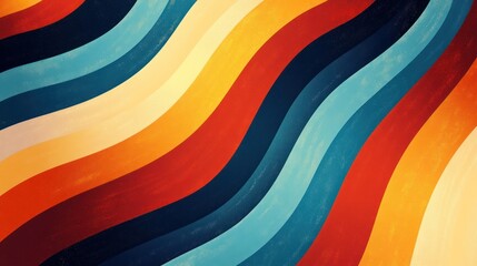 Obraz premium Retro wavy stripes background texture design