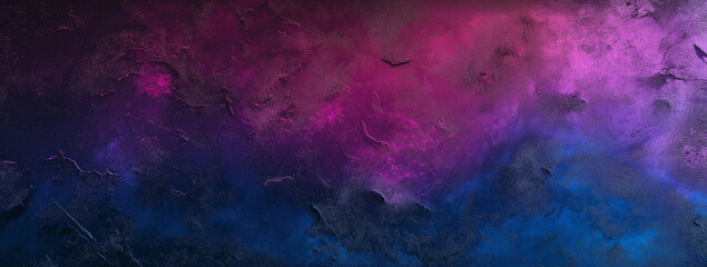 Fototapeta premium A dark gradient background with a grainy texture, featuring a smooth gradient transition from purple to blue. The grain effect adds depth and a subtle, organic texture to the design, enhancing its 