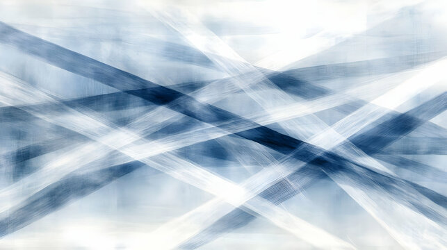 Abstract Background Illustration - Blue and White Intersecting Lines