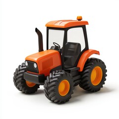Obraz premium Small compact tractor designed for vineyards and orchards, placed on a bright white background