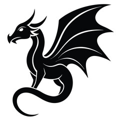 The Mythical Dragons From Ancient Lore to Modern Fantasy and Medical Symbolism. dragon vector icon logo
