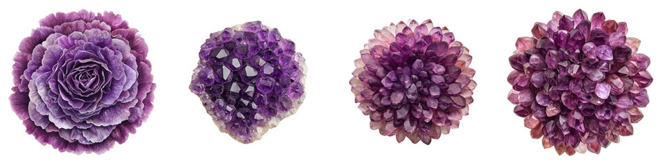 Obraz premium Closeup of Lush Radiant Purple Floral Blooms with Velvety Petals Arranged in Ornate Grandiose Patterns on a Natural Background