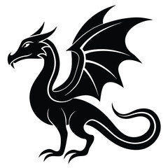 The Mythical Dragons From Ancient Lore to Modern Fantasy and Medical Symbolism. dragon vector icon logo