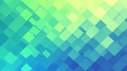 Abstract Green Blue Square Pattern Background