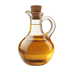 Homemade apple vinegar isolated on transparent background Generative Ai.