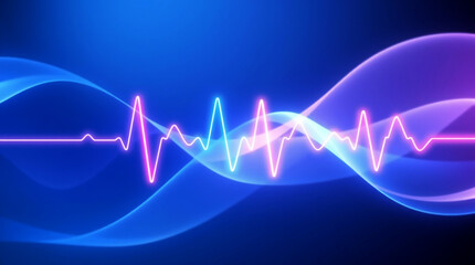 Light background featuring abstract heartbeat waveforms in soft blues and whites, perfect for cardiovascular health topics, ideal for wellness or mindfulness content
