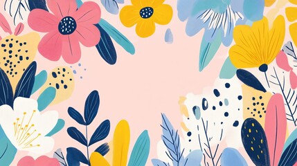 Elegant Floral Hand-Drawn Frames Collection for Creative Design Projects