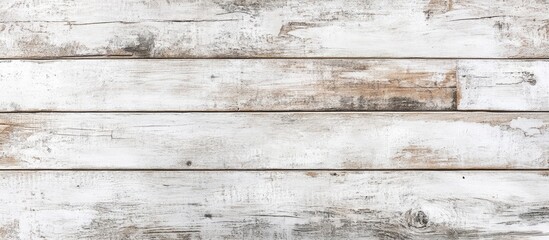 Obraz premium Light-colored rustic jambapan flooring with weathered texture and wooden grain pattern, arranged in horizontal planks, ideal for cozy decor settings.