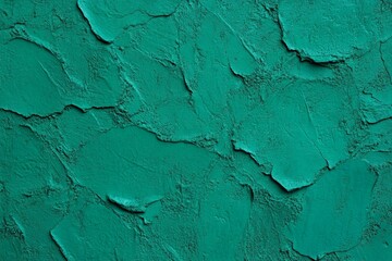 Wall background. Rough grain uneven grungy plaster texture surface. Blue mint teal jade emirald...