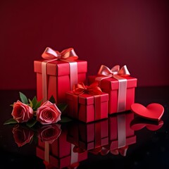 Obraz premium Romantic Gifts Radiate Under Fluorescent Light