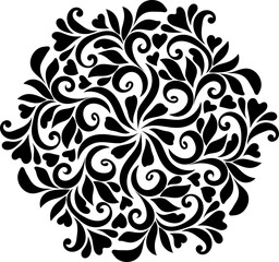 Romantic Black Floral Pattern