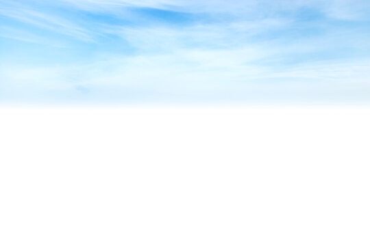 Blue sky and clouds background in PNG isolated on transparent background