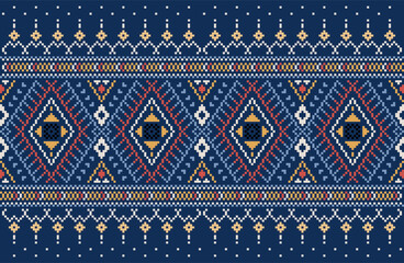 Knitting seamless patterns. Abstract geometric pattern design for wrapping paper, fabric pattern. Beautiful textile pattern for background or wallpaper. Decoration for Merry Christmas, Happy New Year.