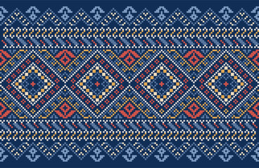 Knitting seamless patterns. Abstract geometric pattern design for wrapping paper, fabric pattern. Beautiful textile pattern for background or wallpaper. Decoration for Merry Christmas, Happy New Year.