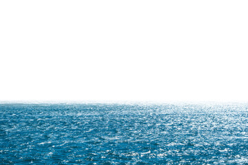 Blue sea water in PNG isolated on transparent background