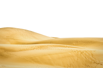 Desert with sand dunes background in PNG isolated on transparent background