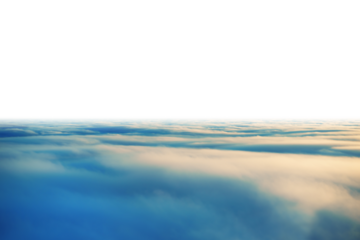 Sunset fluffy clouds background in PNG isolated on transparent background