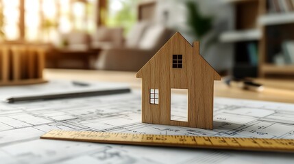 Architectural Model on Blueprints