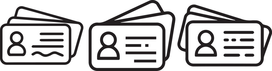 silhouette vector identification card or badge. 