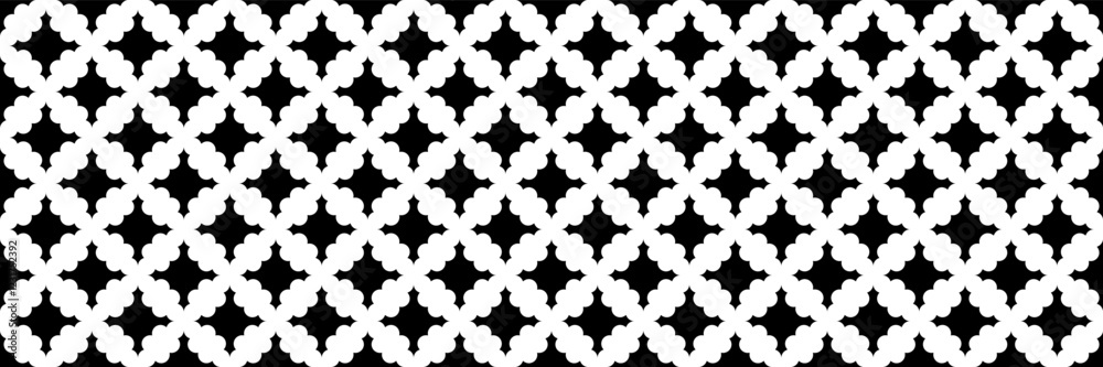 Poster horizontal seamless of modern black sharp crossed shape design for pattern and background.